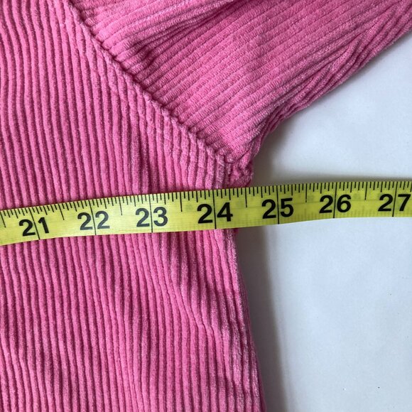 POL Clothing Washed Corduroy Trucker Jacket Pink Size Large - Picture 10 of 13